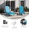 Flash Furniture Sonora Adjustable Adirondack Loungers w/Cup Holder, All-Weather Recycled HDPE, Blue, 2PK 2-LE-HMP-070-01-BL-GG - alternate 3